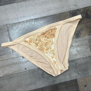 Aerie Brown Floral Bikini Bottom size Small